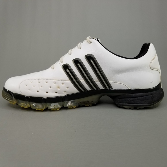 adidas Powerband Leather Soft Spike Golf Shoes 11 - Picture 3 of 8